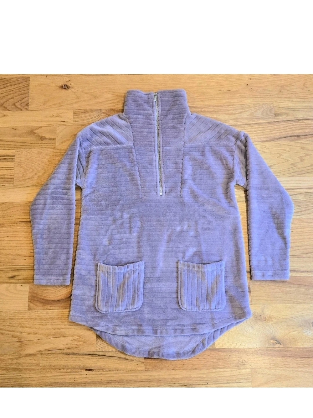 Soft Surroundings Frost Fleece Pullover Womens Size Medium 1/4 Zip Pockets Soft